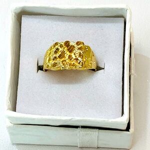 10K Real Gold Nugget Ring